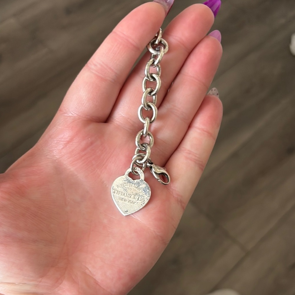 Tiffany & Co. Silver Chain Bracelet with Charm